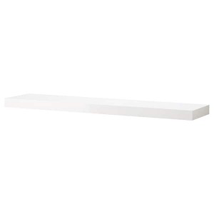 IKEA LACK wall shelf, 43 1/4x10 1/4 in White / High Gloss, Ikea Outlet | 9831XTJNV