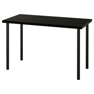 IKEA LAGKAPTEN / ADILS desk, 47 1/4x23 5/8 in Black / Brown / Black, Ikea Outlet | 7245SZTJI