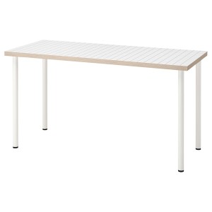 IKEA LAGKAPTEN / ADILS desk, 55 1/8x23 5/8 in White Anthracite / White, Ikea Outlet | 4138EYILR