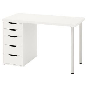 IKEA LAGKAPTEN / ALEX desk, 47 1/4x23 5/8 in White, Ikea Outlet | 1259YBJIP