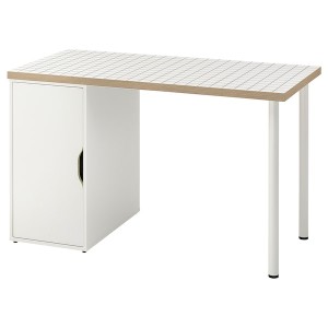 IKEA LAGKAPTEN / ALEX desk, 47 1/4x23 5/8 in White / Anthracite, Ikea Outlet | 7641KETQD