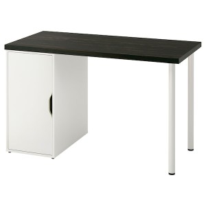 IKEA LAGKAPTEN / ALEX desk, 47 1/4x23 5/8 in Black / Brown / White, Ikea Outlet | 2097SQHKP