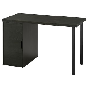 IKEA LAGKAPTEN / ALEX desk, 47 1/4x23 5/8 in Black / Brown / Black, Ikea Outlet | 4815XFAUD