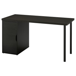 IKEA LAGKAPTEN / ALEX desk, 55 1/8x23 5/8 in Black / Brown / Black, Ikea Outlet | 1803PVBIK