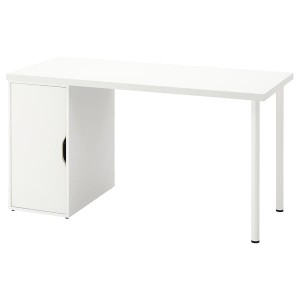 IKEA LAGKAPTEN / ALEX desk, 55 1/8x23 5/8 in White, Ikea Outlet | 8704XZEYF