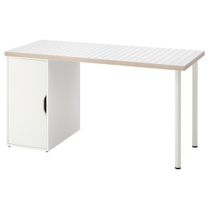 IKEA LAGKAPTEN / ALEX desk, 55 1/8x23 5/8 in White / Anthracite, Ikea Outlet | 2301ZMGOY