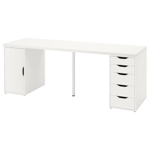 IKEA LAGKAPTEN / ALEX desk, 78 3/4x23 5/8 in White, Ikea Outlet | 6321LPYSI