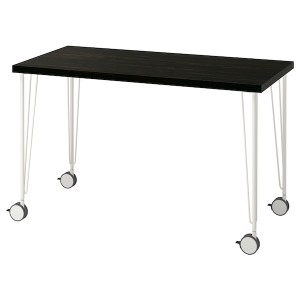 IKEA LAGKAPTEN / KRILLE desk, 47 1/4x23 5/8 in Black / Brown / White, Ikea Outlet | 8921JPRSH