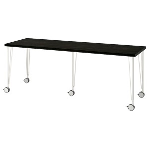 IKEA LAGKAPTEN / KRILLE desk, 78 3/4x23 5/8 in Black / Brown / White, Ikea Outlet | 0231QVTOA