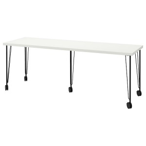 IKEA LAGKAPTEN / KRILLE desk, 78 3/4x23 5/8 in White / Black, Ikea Outlet | 1274AQZSD