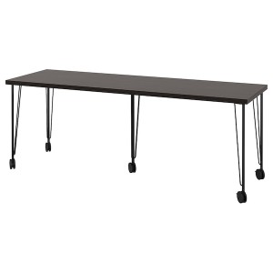 IKEA LAGKAPTEN / KRILLE desk, 78 3/4x23 5/8 in Black / Brown / Black, Ikea Outlet | 1867ZSNFB
