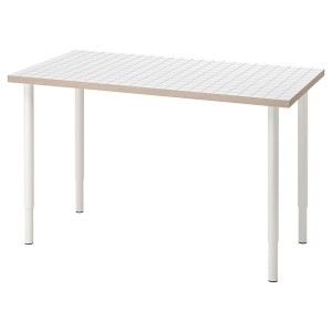 IKEA LAGKAPTEN / OLOV desk, 47 1/4x23 5/8 in White Anthracite / White, Ikea Outlet | 2068NDKMJ