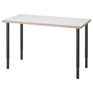 IKEA LAGKAPTEN / OLOV desk, 47 1/4x23 5/8 in White Anthracite / Black, Ikea Outlet | 6059QPJTO