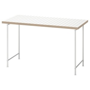 IKEA LAGKAPTEN / SPÄND desk, 47 1/4x23 5/8 in White / Anthracite, Ikea Outlet | 9650BYTXC