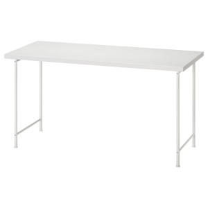 IKEA LAGKAPTEN / SPÄND desk, 55 1/8x23 5/8 in White, Ikea Outlet | 9876XLAHE