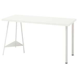 IKEA LAGKAPTEN / TILLSLAG desk, 55 1/8x23 5/8 in White, Ikea Outlet | 3127YZQBO