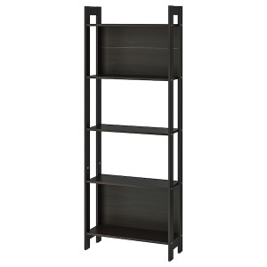 IKEA LAIVA Bookcase, black-brown, 24 3/8x65 in, Ikea Outlet | 6325KPCXM