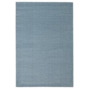 IKEA LANGSTED rug, low pile, light blue, 4'4 inx6'5 in Blue, Ikea Outlet | 2186BEGQH