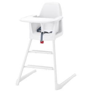 IKEA LANGUR high chair with tray, white, Ikea Outlet | 2748ZOHKI
