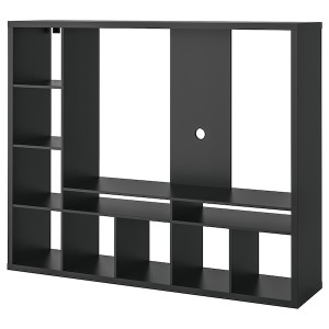 IKEA LAPPLAND TV storage unit, black-brown, 72x15 3/8x57 7/8 in, Ikea Outlet | 1364PIBKN
