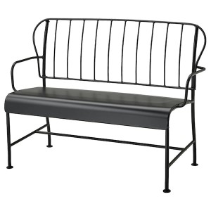 IKEA LÄCKÖ loveseat, outdoor, gray, Ikea Outlet | 5309AVGNY