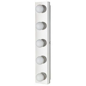 IKEA LEDSJÖ LED wall lamp, stainless steel, 24 in, Ikea Outlet | 9017IAZYP