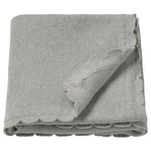 IKEA LEN baby blanket , 28x35 in Knitted / Gray, Ikea Outlet | 2157JWREA