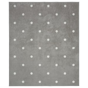 IKEA LEN rug, dotted/gray, 4'4 inx5'3 in, Ikea Outlet | 5794RSEGC