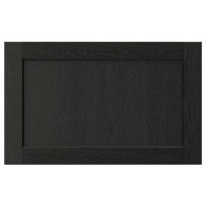 IKEA LERHYTTAN drawer front, 24x15 in Black Stained, Ikea Outlet | 5792XLMQN