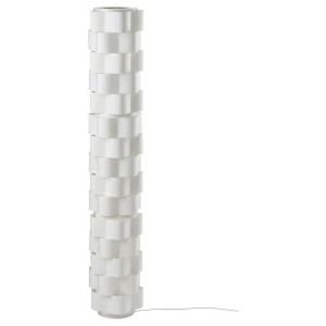IKEA LÅGTRYCK floor lamp with LED bulb, white, 54 in, Ikea Outlet | 9306IPGFK