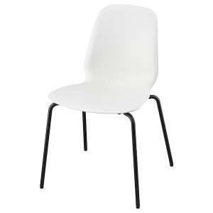 IKEA LIDÅS chair White / Sefast Black, Ikea Outlet | 6234FTDBX