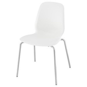 IKEA LIDÅS chair White / Sefast Chrome Plated, Ikea Outlet | 3948KWQOG