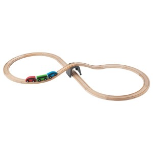 IKEA LILLABO 20-piece basic train set, multicolor, Ikea Outlet | 9134ZWSNC
