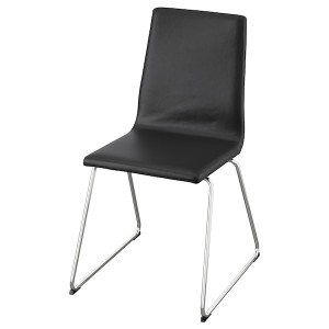 IKEA LILLÅNÄS chair, chrome plated Glose Black, Ikea Outlet | 5941CRQBA