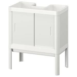 IKEA LILLTJÄRN Bathroom vanity with 2 doors, 17 3/8x19 5/8x9 7/8 in White, Ikea Outlet | 2584OCXTN