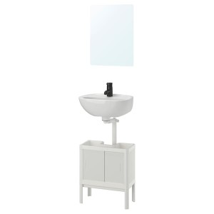 IKEA LILLTJÄRN / SKATSJÖN bathroom, 17 3/4x13 3/4 in White, Ikea Outlet | 9375FNUGJ