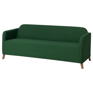 IKEA LINANÄS protector f 3-seat sofa, Vissle dark green, Ikea Outlet | 6237NVKOG