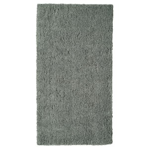 IKEA LINDKNUD rug, high pile, dark gray, 2'7 inx4'11 in, Ikea Outlet | 8754SWBTV