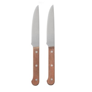 IKEA LINDRIG knife, dark brown, 9 ½ in, 2 pack, Ikea Outlet | 7341FOMGW