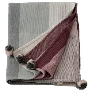 IKEA LINDSVÄRMARE throw, multicolor handmade, 43x67 in, Ikea Outlet | 7248MWDYG