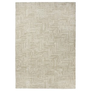IKEA LINJEPLATS rug, low pile, beige/off-white, 5'3 inx7'7 in, Ikea Outlet | 3829ERJMW