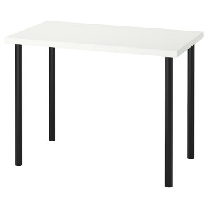 IKEA LINNMON / ADILS table, 39 3/8x23 5/8 in White / Black, Ikea Outlet | 7609HDLVB