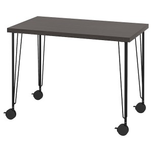 IKEA LINNMON / KRILLE desk, 39 3/8x23 5/8 in Black / Brown / Black, Ikea Outlet | 2538ZFDIC