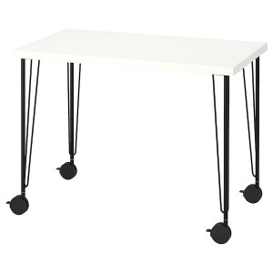 IKEA LINNMON / KRILLE desk, 39 3/8x23 5/8 in White / Black, Ikea Outlet | 3576CUTMR