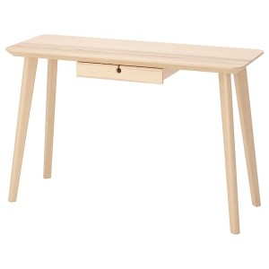 IKEA LISABO Desk, ash veneer, 46 1/2x17 3/4 in, Ikea Outlet | 1467DWQYA