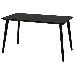 IKEA LISABO table, 55 1/8x30 3/4 in Black, Ikea Outlet | 4061CLBDT