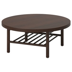 IKEA LISTERBY coffee table, 35 3/8 in Dark Brown Beech Veneer, Ikea Outlet | 8051OKNPG