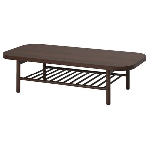 IKEA LISTERBY coffee table, 55 1/8x23 5/8 in Dark Brown Beech Veneer, Ikea Outlet | 1428EHKDW
