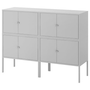 IKEA LIXHULT storage combination, 47 1/4x13 3/4x36 1/4 in Gray, Ikea Outlet | 5283DLJMH