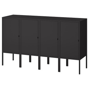IKEA LIXHULT storage combination, anthracite, 55 1/8x13 3/4x32 1/4 in, Ikea Outlet | 9314FZLSB